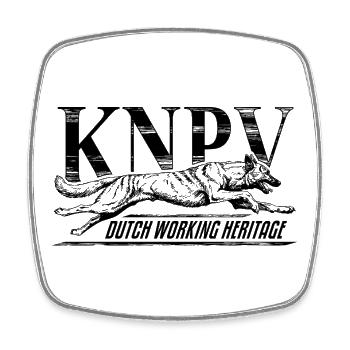 KNPV Dutch Working Line – Ausbildung von Schutzhunden - Viereckiger Kühlschrankmagnet - Weiß - Vorne