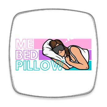 Moi lit oreiller rêve illustration - Magnet carré - blanc - Devant