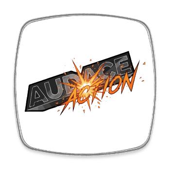 Audace et action - Square fridge magnet - white - Front