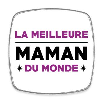 The World's Best Mom - Mother's Day - Square fridge magnet - white - Front