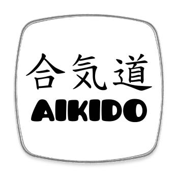 Aikido – Kampfsport – Aikido - Viereckiger Kühlschrankmagnet - Weiß - Vorne