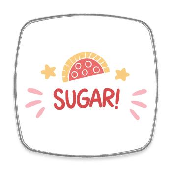 Sugar Burst Soft Trend - Square fridge magnet - white - Front