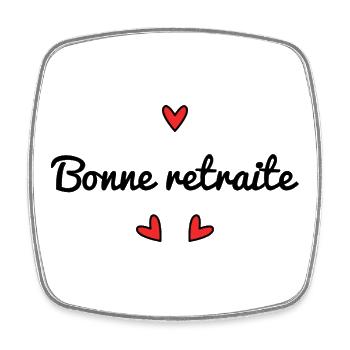 RETIREMENT. RETIREMENT. RETIRED. SENIOR. GRANNY. GRANDPA - Square fridge magnet - white - Front