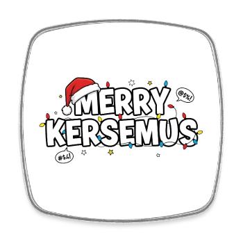 Frohe Kersemus Weihnachten Rotterdam - Viereckiger Kühlschrankmagnet - Weiß - Vorne
