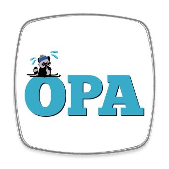 Skifahren Ski Opa - Viereckiger Kühlschrankmagnet - Weiß - Vorne