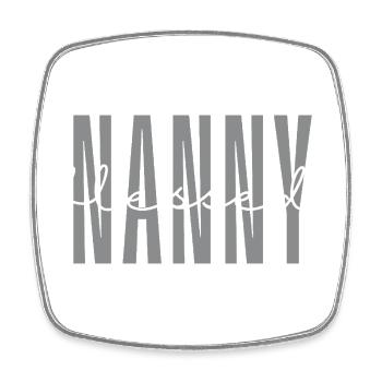 Nanny-Leben Oma Großmutter Muttertag - Viereckiger Kühlschrankmagnet - Weiß - Vorne