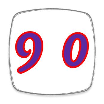 90. 90 YEARS. 90th ANNIVERSARY. 90 YEARS ANNIVERSARY. - Square fridge magnet - white - Front