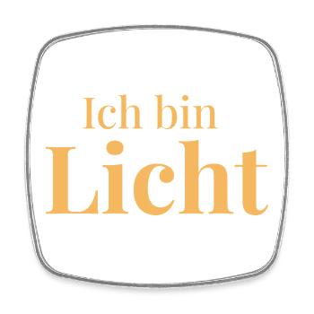 Ich bin Licht Shirt für Frauen und Männer - Viereckiger Kühlschrankmagnet - Weiß - Vorne