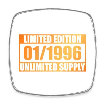 30. Geburtstag Limited Edition - ꝏ Supply 01/1996 - Viereckiger Kühlschrankmagnet - Weiß - Vorne