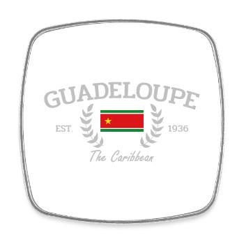 Guadeloupe - France - Frankreich - Karibik - Viereckiger Kühlschrankmagnet - Weiß - Vorne