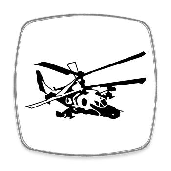 Ka-50 - Square fridge magnet - white - Front