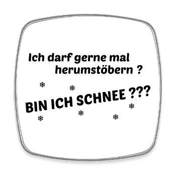 Stoebern - Square fridge magnet - white - Front