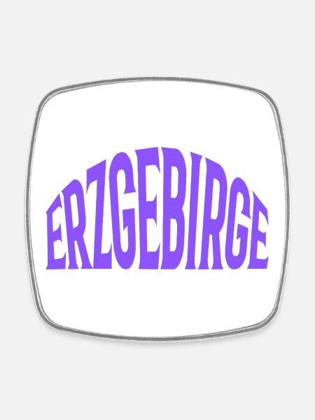 Erzgebirge - Viereckiger Kühlschrankmagnet - Weiß