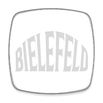 Bielefeld - Viereckiger Kühlschrankmagnet - Weiß - Vorne