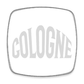 Cologne Köln - Square fridge magnet - white - Front