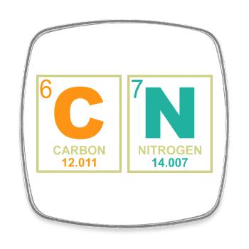 Funny Teacher Science Periodic Table Retro 67 Meme - Square fridge magnet - white - Front