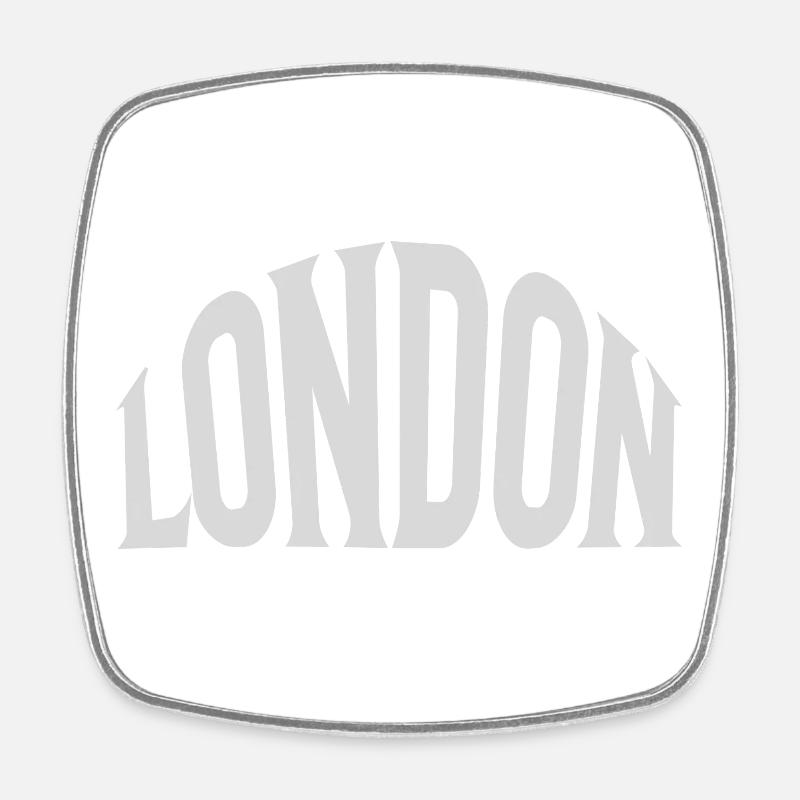 London - Square fridge magnet - white