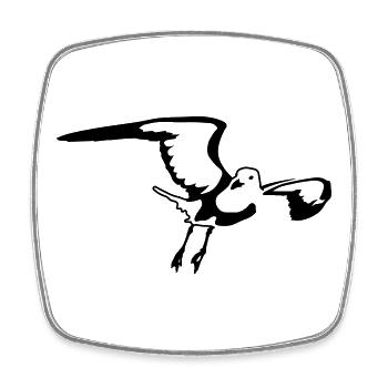 Gull - Square fridge magnet - white - Front
