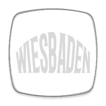 Wiesbaden - Viereckiger Kühlschrankmagnet - Weiß - Vorne