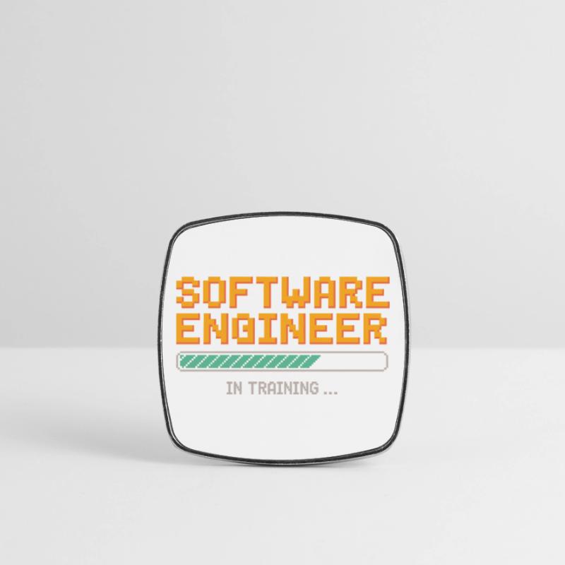Software Developer in Training Debugging Humor Square fridge magnet