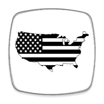 Map of the United States - Square fridge magnet - white - Front