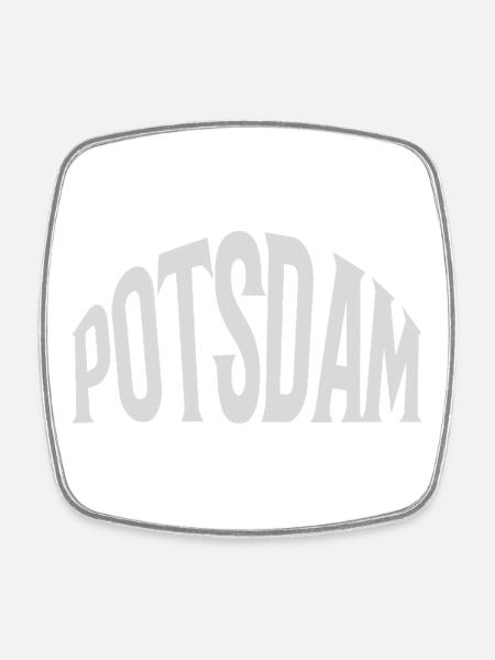 Potsdam - Viereckiger Kühlschrankmagnet - Weiß