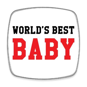 Meilleur bébé du monde - Naissance - Enfant - Magnet carré - blanc - Devant