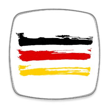 Deutschland  - Viereckiger Kühlschrankmagnet - Weiß - Vorne