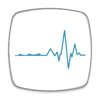 Cruise heartbeat - Square fridge magnet - white - Front