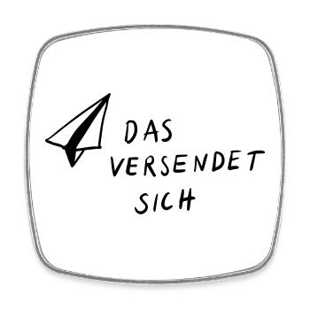 This is sent - Square fridge magnet - white - Front