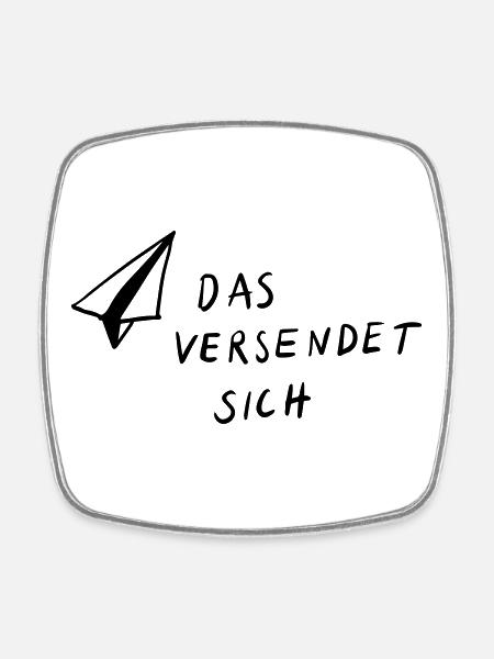 This is sent - Square fridge magnet - white