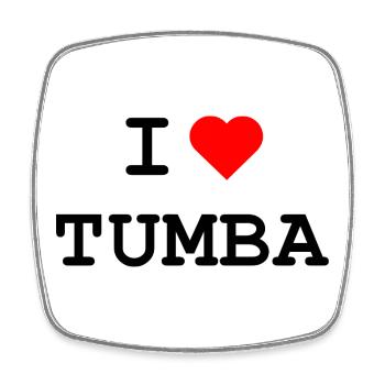 I love Tumba - Ich liebe Tumba - Viereckiger Kühlschrankmagnet - Weiß - Vorne