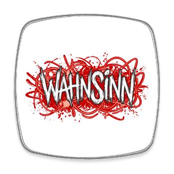 Wahnsinn Graffiti Chaos - Viereckiger Kühlschrankmagnet - Weiß - Vorne