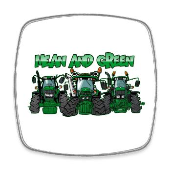 MeanAndGreenSame Brand Tractors - Square fridge magnet - white - Front