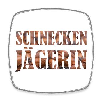 SCHNECKENJäGERIN - Viereckiger Kühlschrankmagnet - Weiß - Vorne