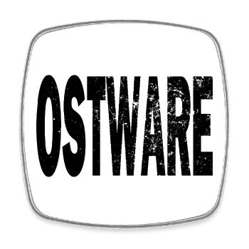 DDR Ostware Fun Ostalgie Geschenk Hoodie T-Shirt - Viereckiger Kühlschrankmagnet - Weiß - Vorne