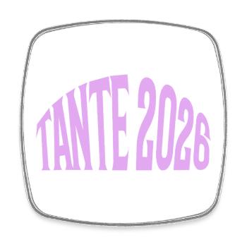 Tante 2026 - Viereckiger Kühlschrankmagnet - Weiß - Vorne