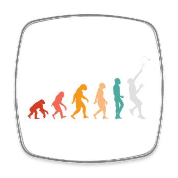 Évolution du tennis - Magnet carré - blanc - Devant