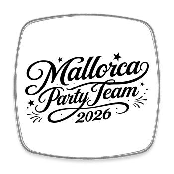 Mallorca Party Team 2026 - Viereckiger Kühlschrankmagnet - Weiß - Vorne