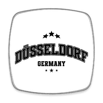 Düsseldorf Lettering – Minimalist Typography - Square fridge magnet - white - Front