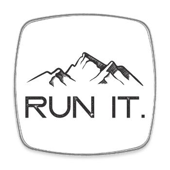 Ultra Running – Lauf es! - Viereckiger Kühlschrankmagnet - Weiß - Vorne