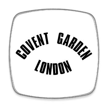 Covent Garden Londoner Rundrundschreiben - Viereckiger Kühlschrankmagnet - Weiß - Vorne