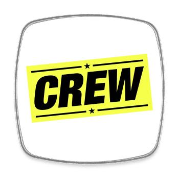 crew - Square fridge magnet - white - Front