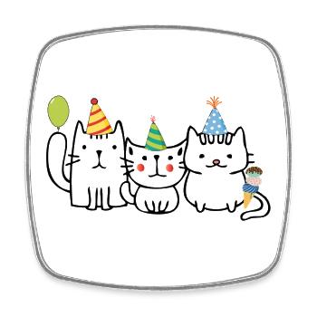 Geburtstag  - Viereckiger Kühlschrankmagnet - Weiß - Vorne