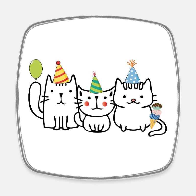 Geburtstag  - Viereckiger Kühlschrankmagnet - Weiß