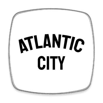 Atlantic City - Est. 1854 - New Jersey - USA - Viereckiger Kühlschrankmagnet - Weiß - Vorne