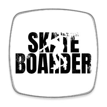 Skateboarders - Square fridge magnet - white - Front
