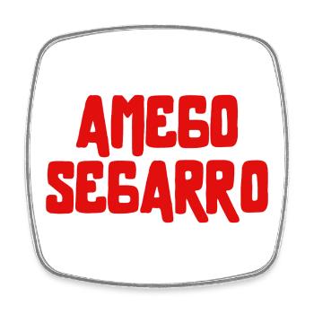 AMEGO SEGARRO - Viereckiger Kühlschrankmagnet - Weiß - Vorne