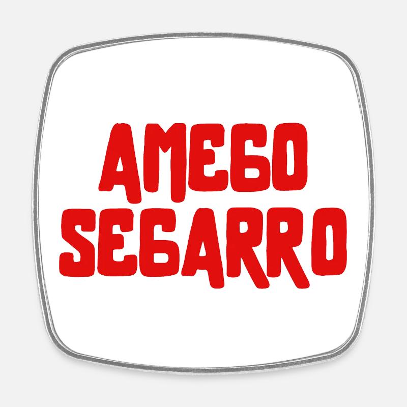 AMEGO SEGARRO - Viereckiger Kühlschrankmagnet - Weiß