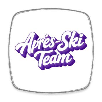 L’équipe de ski APRrès - Magnet carré - blanc - Devant